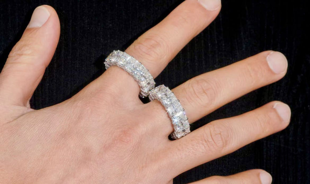 Bague de fiançailles 10MM Moissanite VVS KC.LUXURY
