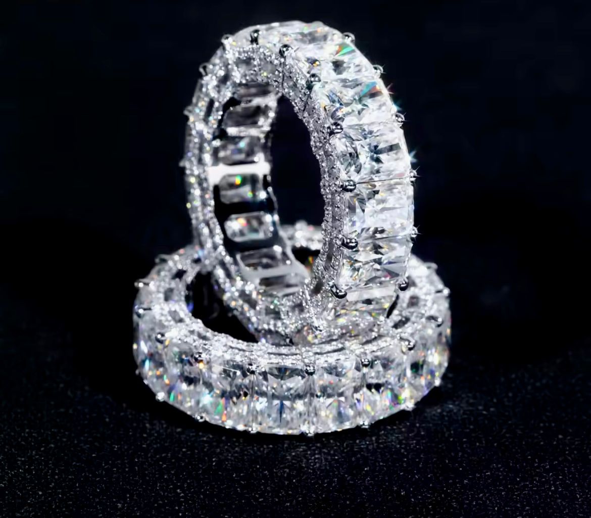 Bague de fiançailles 10MM Moissanite VVS KC.LUXURY