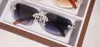 Lunettes de soleil  avec croix incrustée de Diamants Moissanite VVS KC.LUXURY