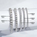 Bracelet tennis en Or blanc et Or massif 10k en Diamant de laboratoire VVS1 KC.LUXURY