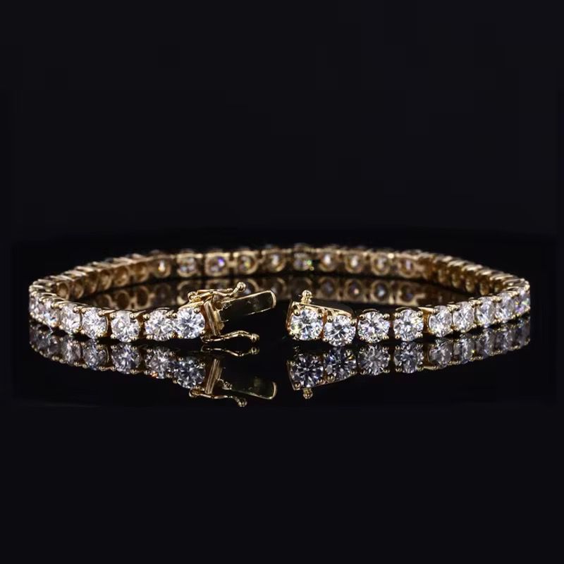 Bracelet tennis en Or massif 10k 4mm Moissanite VVS1 KC.LUXURY