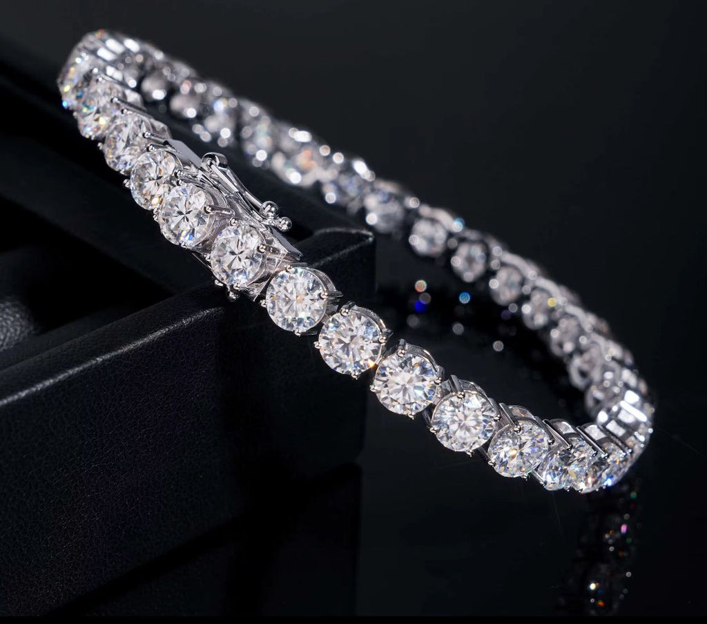 Bracelets tennis en Or blanc 18k avec Diamant de laboratoire VVS1 KC.LUXURY