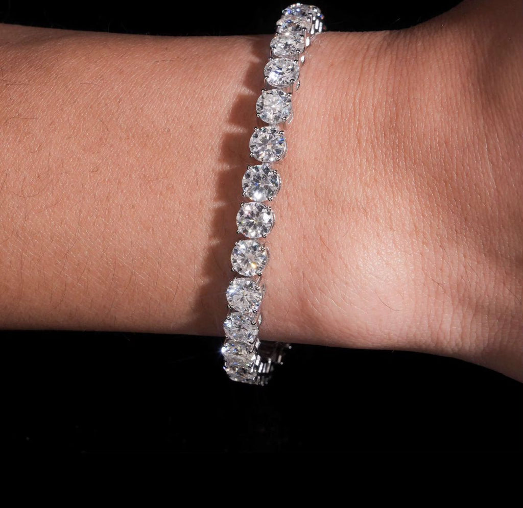Bracelets tennis en Or blanc 18k avec Diamant de laboratoire VVS1 KC.LUXURY