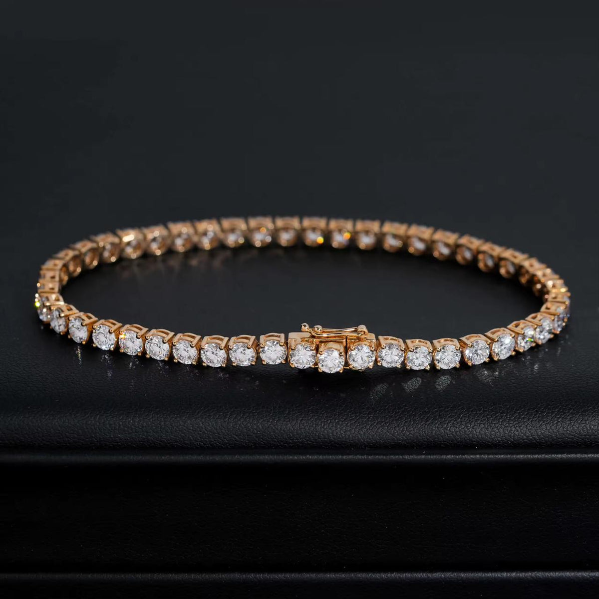 Bracelet tennis en Or blanc et Or massif 10k en Diamant de laboratoire VVS1 KC.LUXURY