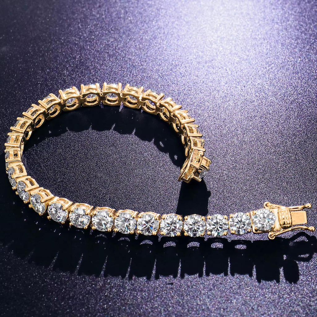 Bracelet tennis en Or blanc et Or massif 10k en Diamant de laboratoire VVS1 KC.LUXURY