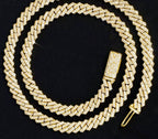 Chaîne cubaine en Or massif 10K de 10 mm en Moissanite VVS1 KC.LUXURY