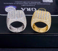 Bague en Argent S925 couleur Or et Blanc pour homme en Moissanite VVS KC.LUXURY