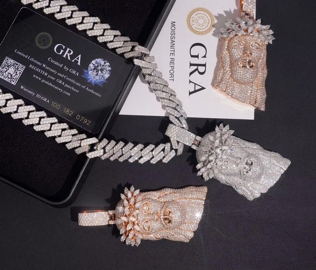 Pendentif Jésus en Argent S925 Moissanite VVS1 KC.LUXURY