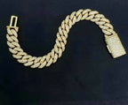 Bracelet en Argent à maillons cubains en Moissanite VVS1 de 12 mm KC.LUXURY
