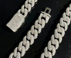 Bracelet en Argent à maillons cubains en Moissanite VVS1 de 12 mm KC.LUXURY