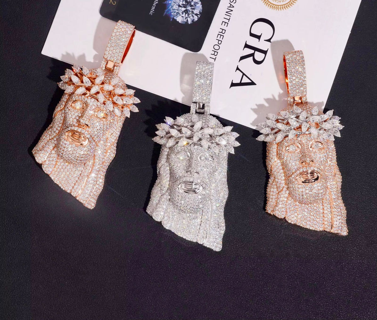 Pendentif Jésus en Argent S925 Moissanite VVS1 KC.LUXURY
