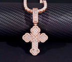 Pendentif croix en Argent S925 Moissanite VVS1 KC.LUXURY