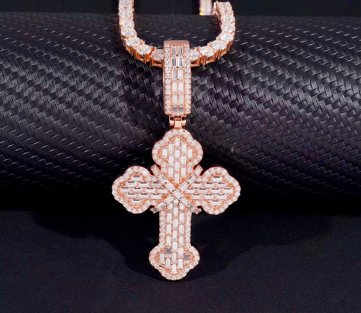 Pendentif croix en Argent S925 Moissanite VVS1 KC.LUXURY