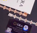 Bracelet Trèfle Fanta Argent S925 style Saphir en Moissanite VVS KC.LUXURY
