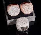 Bague Big Face Moon en argent pour homme en Moissanite VVS KC.LUXURY