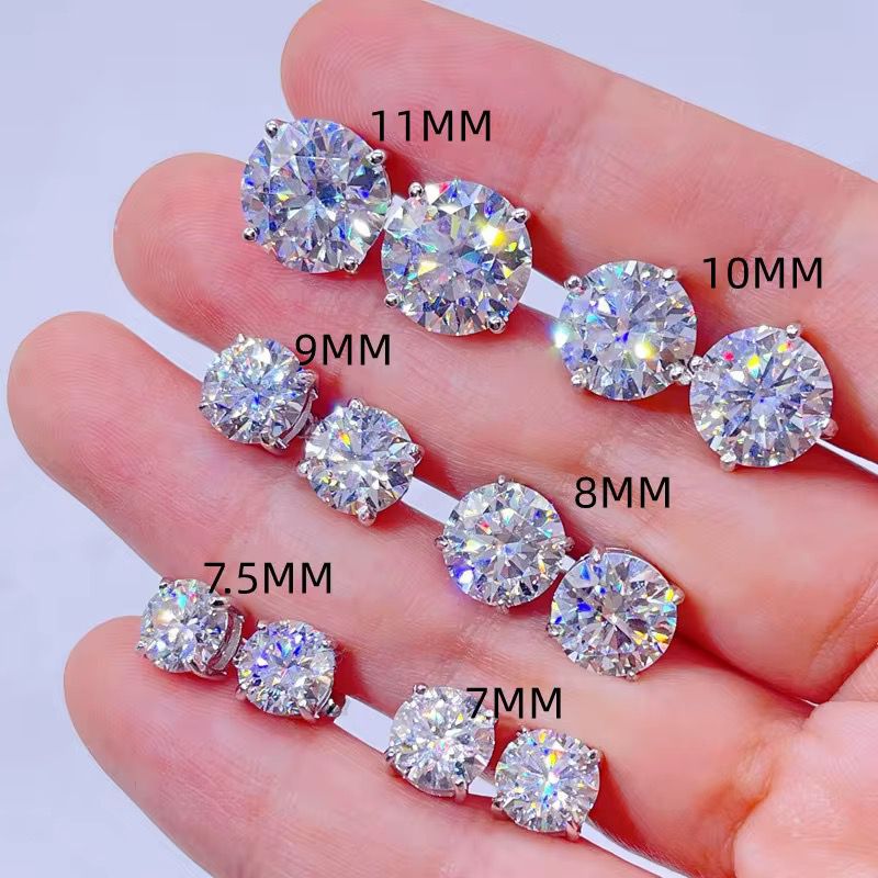 Boucles d’oreilles en argent certifié, VVS KC.LUXURY