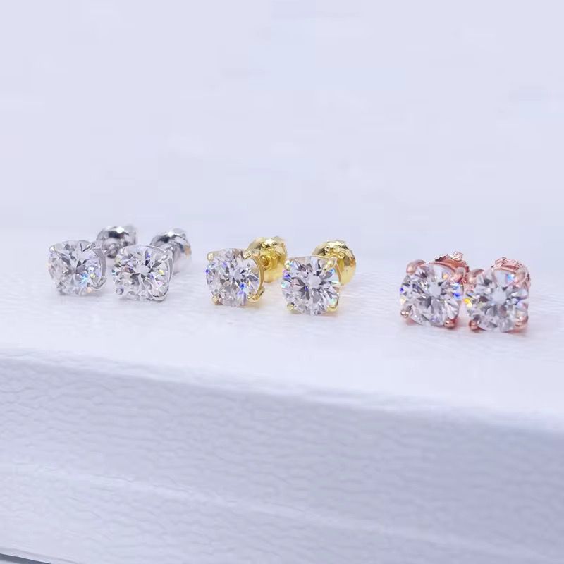 Boucles d’oreilles en argent certifié, VVS KC.LUXURY