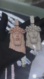 Pendentif Jésus en Argent S925 Moissanite VVS1
