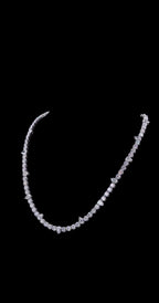 Chaîne tennis en argent 925, moissanite VVS 5 mm, style demi poire